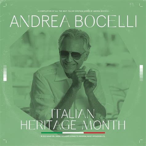 andrea bocelli italian heritage month songs